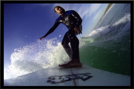 GoPro Camera being used on a surf board